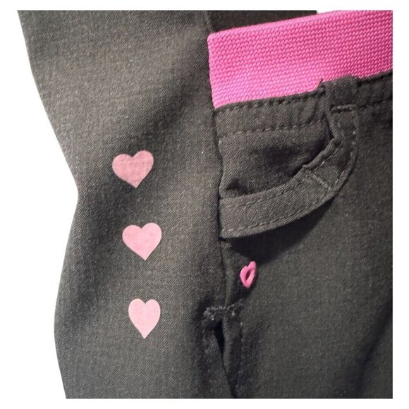 HeartSoul Break On Through Break Free Heart Zips A Beat V-Neck Pink Black Top M - Picture 4 of 4